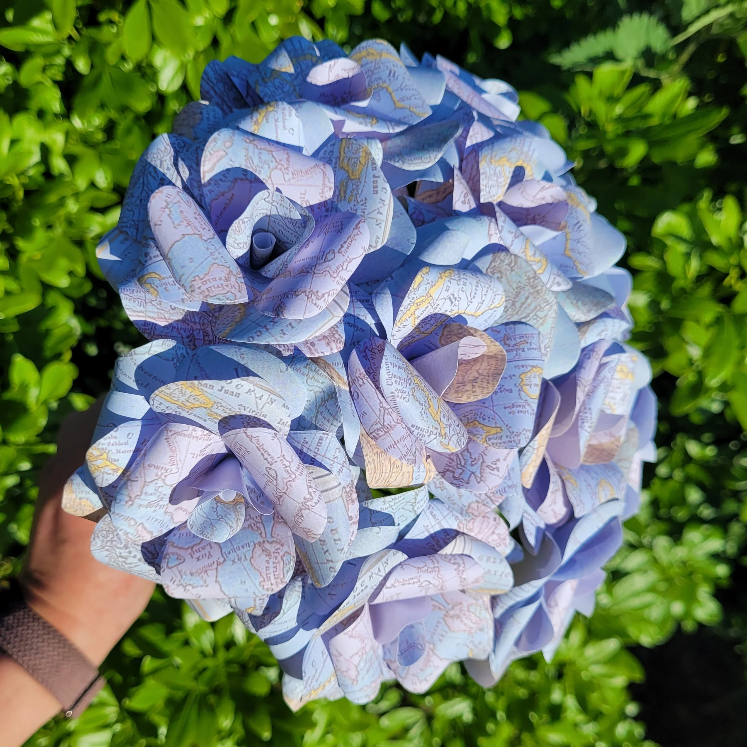 Map Paper Flowers